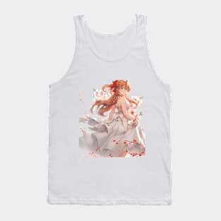 Asuka Langley Soryu evangelion Illustration white dress Tank Top